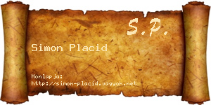 Simon Placid névjegykártya